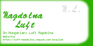 magdolna luft business card